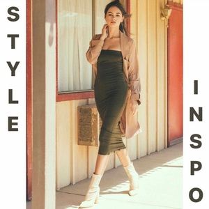 TOPSHOP | Ribbed Bandeau/Bodycon Tube Dress